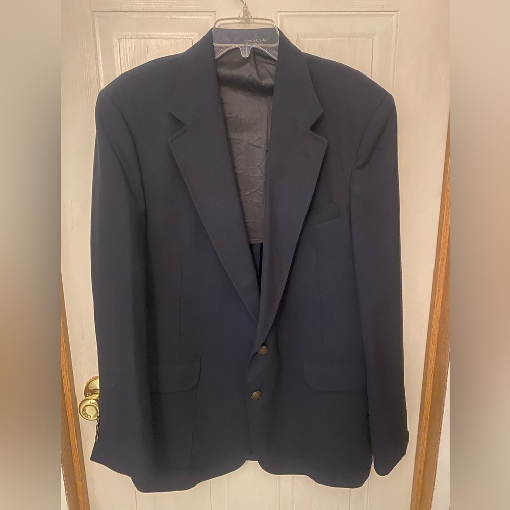 Cartier VTG Men's Navy Two-Button Sport Coat